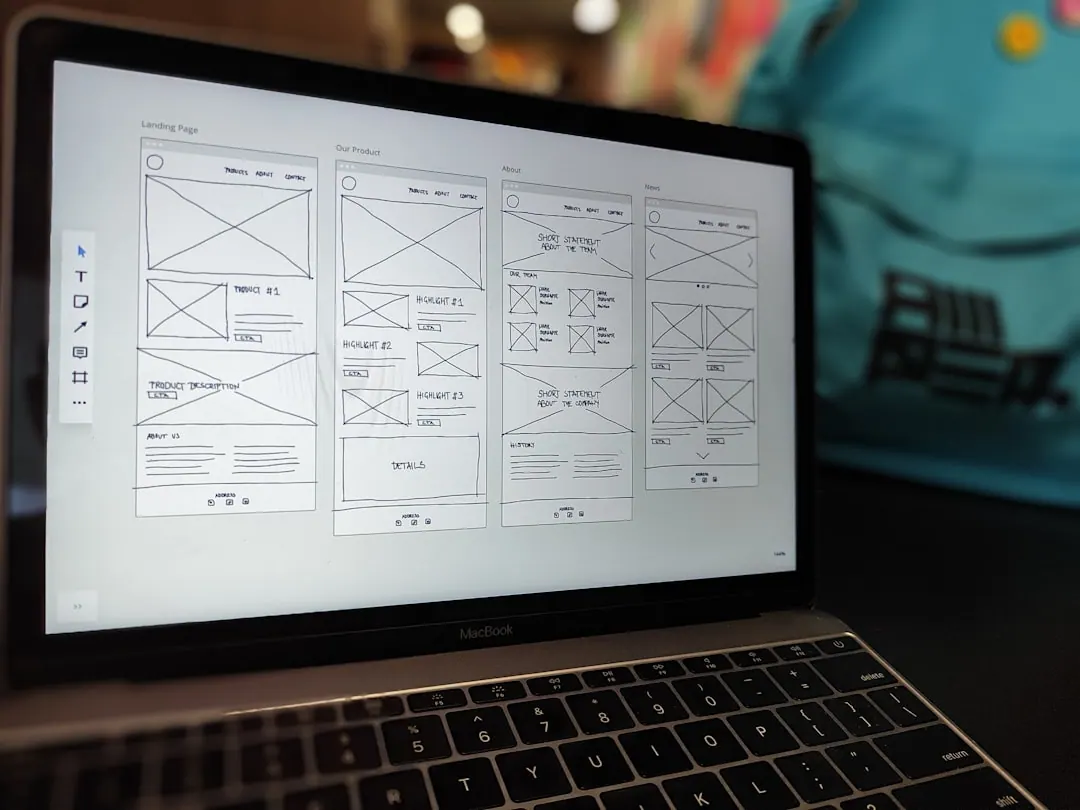 B2B website build project showing CMS content editing on a laptop